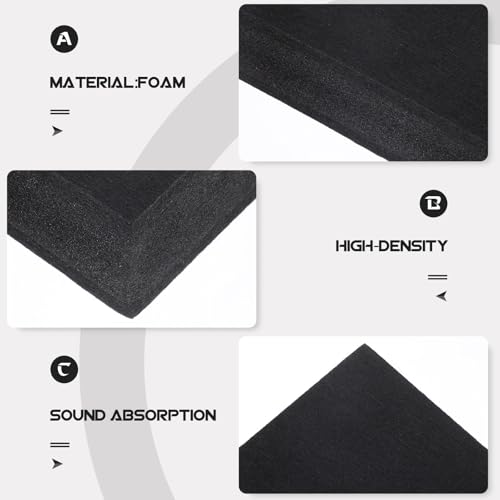 Noise Isolation Pad for Speaker Stand, Sound Reduction Foam Panel
