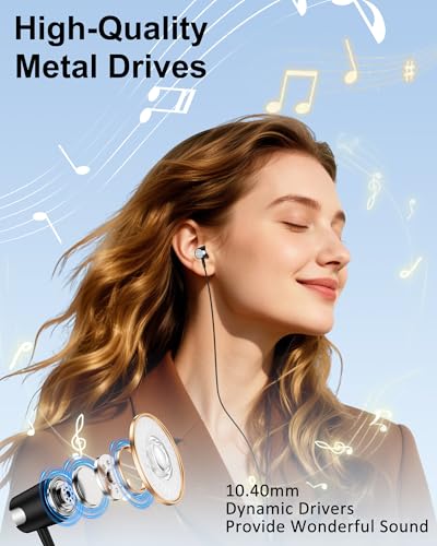 Wired Earbuds Lightning Connector for iPhone 14/13, in-Ear Wired Headphones | Lightning Earbuds Wired with Mic & Volume Control, Hi-Fi Stereo Apple Lightning Wired Earphones Headphones Cord for iPad iPod