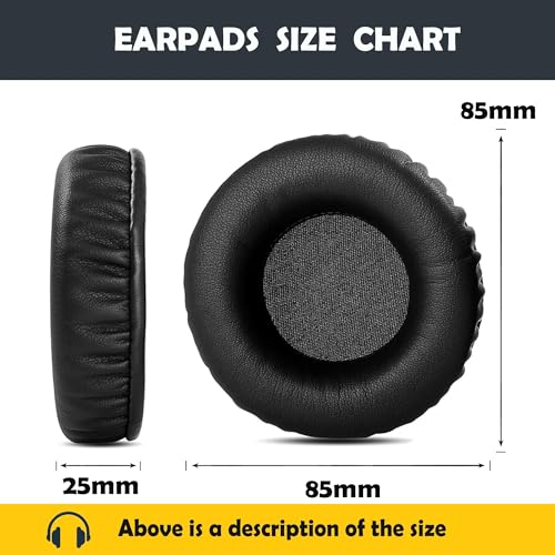 Turbine H+ Earpads Cushion Replacement for Bluedio Turbine H+ Headphone Ear Covers with Protein Leather and Memory Foam