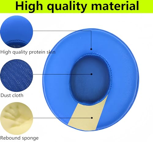 Replacement Ear Pads Compatible with Beats Solo 3.0 Wireless Blue - color: Blue