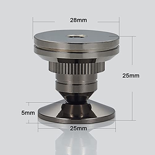 Speaker Spikes Adjustable Floor Protectors 8pcs with Adhesive, Black - color: Black