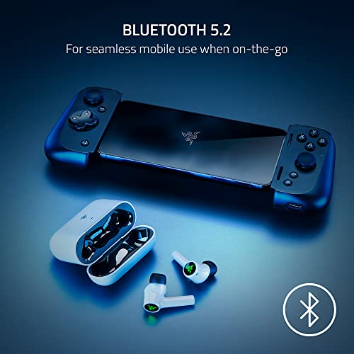 Razer Hammerhead HyperSpeed Wireless Multi-Platform Gaming Earbuds for Playstation 5 / PS5, PC, Mobile: ANC - Noise Cancelling Mic - Bluetooth 5.2 - RGB Chroma - 30 Hr Battery (Renewed)