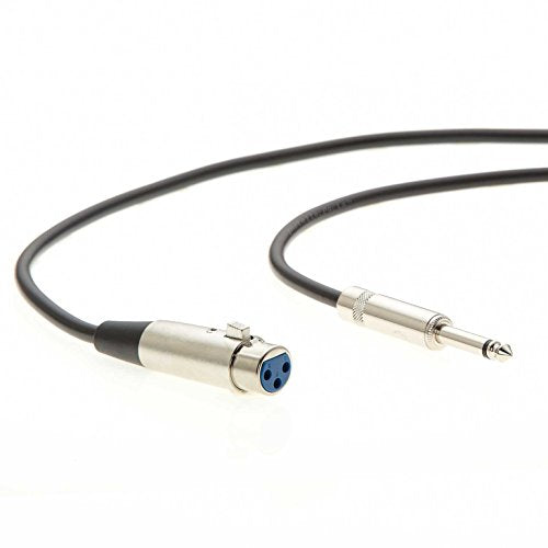 100Ft 1/4" Mono Male to XLR Female Microphone Cable - Compatible with Amplifiers, Instruments, and More! - size: 100 Feet