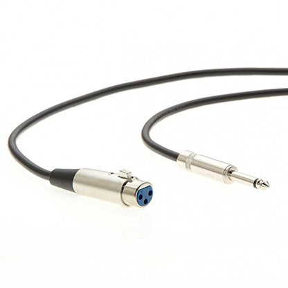 100Ft 1/4" Mono Male to XLR Female Microphone Cable - Compatible with Amplifiers, Instruments, and More! - size: 100 Feet