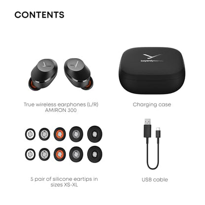 beyerdynamic Amiron 300 True Wireless ANC Earbuds, Bluetooth 5.3, Black - color: Black