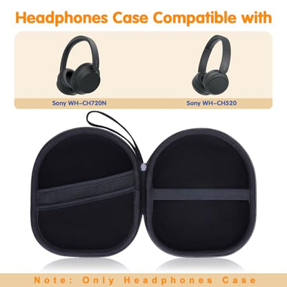 Headphone Headset Case Compatible with Sony WH-CH720N WH-CH520 WH-CH510 WH-CH710N XB900N WH-CH700N Noise Canceling Wireless Headphones,Hard Shell Travel Carrying Headset Cases, Dark Blue - color: Dark Blue