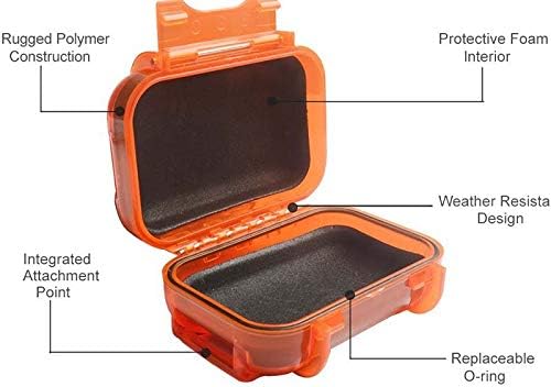 V-MOTA HSA Transparent boxs Ear Bud Earphone Headset Headphone Case Mini Storage Carrying Pouch Bag Waterproof Box Suitcase Carry case (Orange)