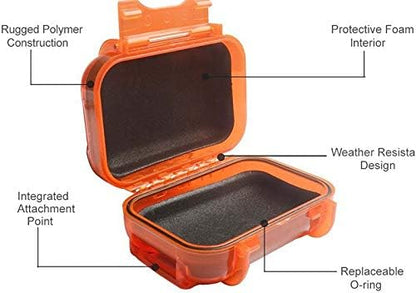 V-MOTA HSA Transparent boxs Ear Bud Earphone Headset Headphone Case Mini Storage Carrying Pouch Bag Waterproof Box Suitcase Carry case (Orange)