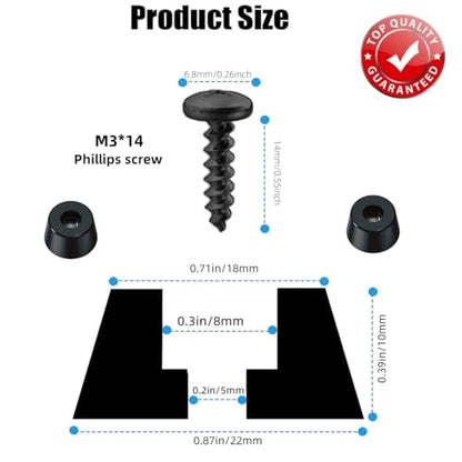 Speaker Isolation Pads 12-Pack, Rubber Feet with Screws | Anti-Vibration Pads for Speakers, Amplifiers, Turntables - Professional Grade Thermoplastic Rubber Feet with Mounting