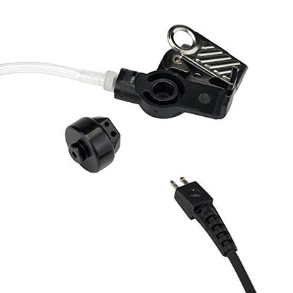 K-Storm Radio Acoustic Tube Earpiece Compatible with Kenwood Walkie Talkie | 2 Pin Surveillance Headset with Mic Fit Baofong UV-5R BF-F8HP Retevis RT21 RT22 Arcshell AR-5 - style: 10 packs
