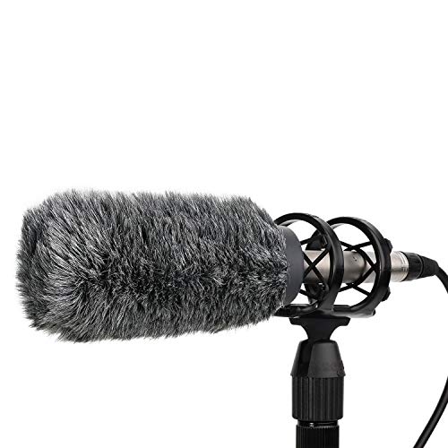 NTG3 Microphone Windscreen - Deadcat/Windmuff for Rode NTG-3, Sennheiser MKH416 Shotgun Mic, Wind Shield Up to 7.1" Long by YOUSHARES - color: 02_Gray