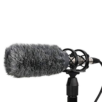 NTG3 Microphone Windscreen - Deadcat/Windmuff for Rode NTG-3, Sennheiser MKH416 Shotgun Mic, Wind Shield Up to 7.1" Long by YOUSHARES - color: 02_Gray