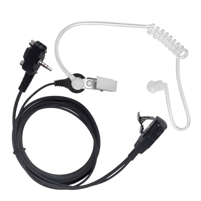 VX-261 Covert Acoustic Tube Earpiece Headset for Motorola Vertex Standard Radio EVX-261 VX-231 EVX-531 EVX-534 VX-180 VX-298 VX-350 VX-351 Radio Walkie Talkie with PTT Mic,2 Pack