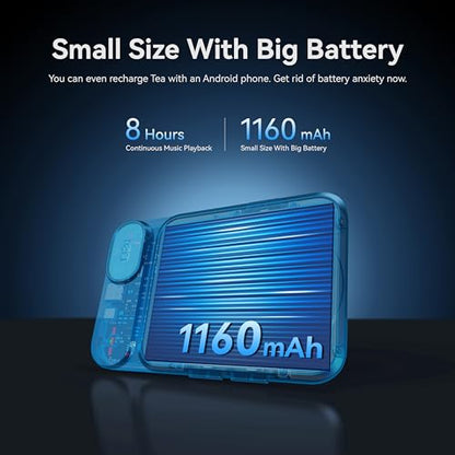 Khadas Tea Portable Headphone Bluetooth Amplifier,HiFi Hi-Res DAC USB Bluetooth 5.0, LDAC/aptX HD, PCM, DSD, MQA 32bit/384KHz ESS ES9281ACPro Qualcomm QCC5125 (Teal Blue) - color: Teal Blue