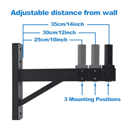 Speaker Wall Mount, Holds up to 100lbs, Tilt, 2 Packs | Heavy Duty Wall Speaker Mount bracket for Professional Audio, DX-319, Black