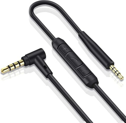 Replacement Audio Cable Cord for Bose QuietComfort QC45 QC35II QC35 QC25 NC 700 Soundlink Soundtrue Headphones Aux Wire 3.5mm to 2.5mm On-Ear Headphones Wire Inline Mic/Remote Control – Black