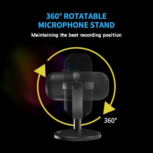 FOXXRAY SUM-13 Gaming USB Microphone for Streaming, Podcasting on PC/Laptop/Mobile, Cardioid Pickup Microphone with Noise Cancellation, Mute Button and Adjustable Stand, Plug and Play