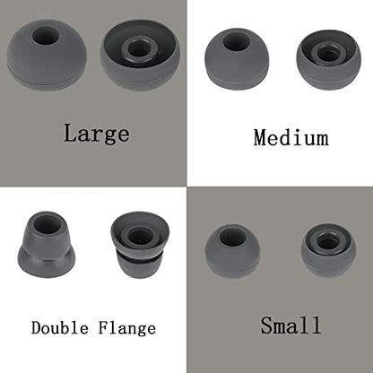 4 Pairs Silicone Ear Tips Earbuds Replacement Tips Earbuds Cap Eartips Tips Compatible with Powerbeats 1/2/3 Wireless Beats by Dre Headphones - color: Asphalt ash