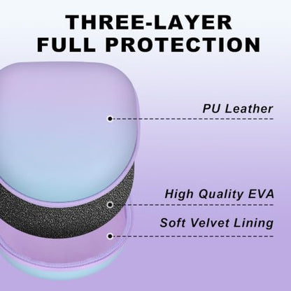 Kids Headphone Case for Candy Bila/Acer Gradient Purple(Case Only) | for iClever BTH12 HS19 BTH20 BT22 BTH26/JoySpark/MIDOLA/ADOOPE/Voopwink /EarFun/JLab/eKids Spiderman/IMYB Kids Headphones - color: Gradient Purple