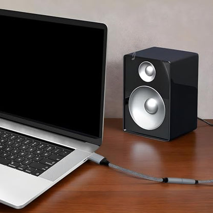 USB to 3.5mm Jack Audio Adapter 3.5mm Audio Adapter Jack Stereo Converter | Audio Jack External Stereo Sound Card Built-In Decoding Chip for Headphone Headset PC Laptop Desktop - size: 10cm