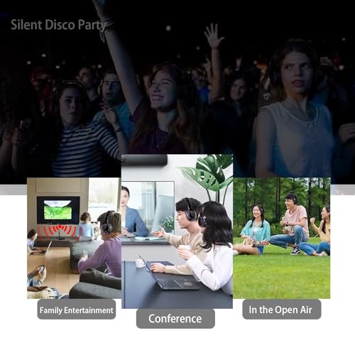 Professional Silent Disco LED Wireless Headphones and RF LED Silent Disco Earphones for iPod MP3 DJ Music Pary Club (30 led Headphone + 2 Transmitter) - color: 30 led headphone + 2 transmitter