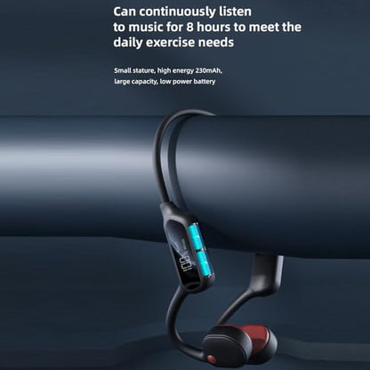 IHAO Swimming Headphones True Bone Conduction Open Ear Headset MP3 Player Built-in 32G Memory IP68 Underwater Waterproof Stereo Bluetooth Earphone for Driving Bicycling Running Skiing-X10 Black - color: X10 Black