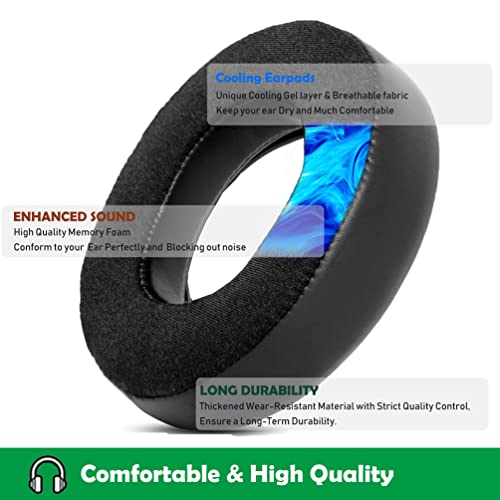 HS50 Cooling Replacement Earpads Cushions Compatible with Corsair HS50 Pro HS60 Pro HS70 Pro Stereo Gaming Headset Ear Pads with Cooling Gel Layer