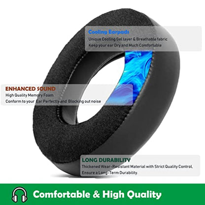 HS50 Cooling Replacement Earpads Cushions Compatible with Corsair HS50 Pro HS60 Pro HS70 Pro Stereo Gaming Headset Ear Pads with Cooling Gel Layer