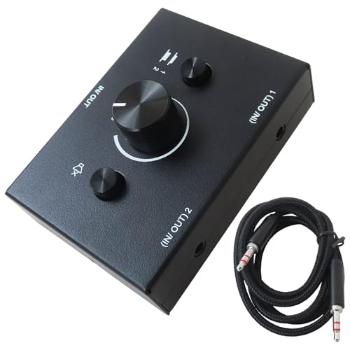 3.5mm Stereo Audio Switch Audio Switcher Passive Speaker Headphone Manual Selector Splitter Box Audio Sharing