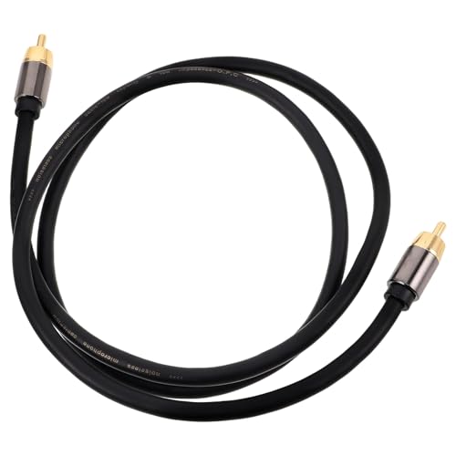 BESPORTBLE Audio Cable Coaxial Digital Signal Cable with Aluminum Alloy Shell 1 Meter for Car Audio and Home Theater Speaker Connection