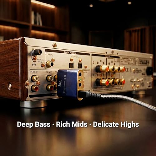 SLASH 5 LDAC Bluetooth to RCA Audio Receiver | Hi-Fi Wireless DAC with aptX Adaptive, HD, AAC, stereo 3.5 Aux & Headphone Amp