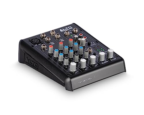 ALTO TrueMix 500 Audio Mixer with USB Interface | XLR Mic Input for Podcasting, Streaming, and Recording on Mac and Windows - size: 5 Channel, style: TrueMix 500
