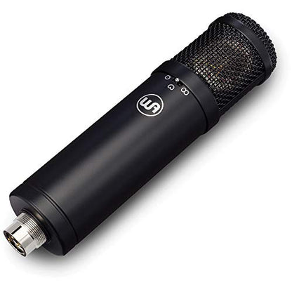 Warm Audio WA-47jr Large-Diaphragm FET Condenser Microphone (Black) Bundle with Studio Headphones, Pop Filter & XLR Cable