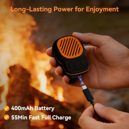 Wearable Bluetooth Speaker, Magnetic Clip on Mini Speaker, TWS Built-in Mic | Small Portable Speaker, IPX6 Waterproof, 2.2oz, 5.4 Bluetooth, Hands-Free Call, Gifts for Men Women, Outdoor Indoor Golf