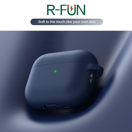 for AirPods 2nd/1st Case Silicone Cover, Midnight Blue | Compatible with Apple AirPods 2nd/1st (2019/2016) Generation with Keychain & Cleaner Kit, Wireless Charging Compatible - color: Midnight Blue