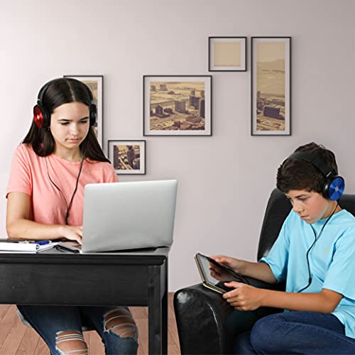 Sonitum Classroom Headphones-Bulk 25-Pack, Student On Ear Comfy Swivel Earphones for Library, School, Airplane, Kids-for Online Learning and Travel, HQ Stereo Sound 3.5mm Jack (Black Set) - color: 25-Pack Black