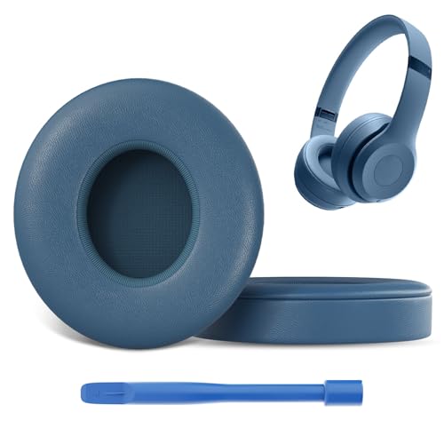 Replacement Ear Pads for Beats Solo 4 On-Ear Headphones, Pearl Powder | Includes Pry Bar Tool, Soft Protein Leather & Memory Foam Cushions