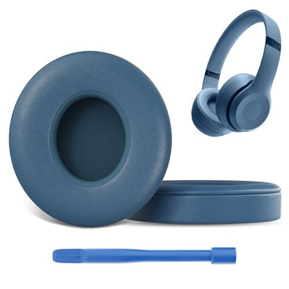 Replacement Ear Pads for Beats Solo 4 On-Ear Headphones, Pearl Powder | Includes Pry Bar Tool, Soft Protein Leather & Memory Foam Cushions