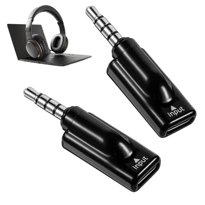 Headphone Jack Adapter, 2PCS TypeC Female to 3.5mm Male Audio Cable Adapter USB C to Aux Audio Dongle Analog Cable Converter Compatible with MP3 CD Players Smartphone Earbuds Laptops Tablets
