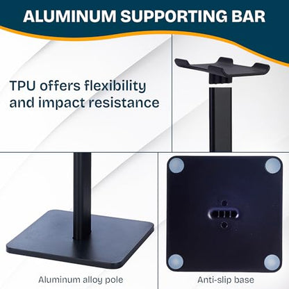 Headphone Stand, U-Shaped Universal Headset Holder, Anti-Slip Base, Black