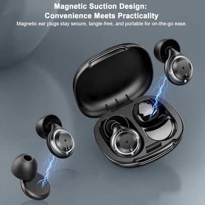 Adjustable Ear Plugs-3, Ear Plugs for Sleeping Noise Cancelling 17-35dB SNR, for Snoring, Side Sleepers, Office & Travel with 7 Single/Double Silicone Reusable earplugs and Magnetic Carry Case