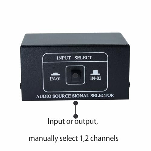 1/8" 1 in 2 Out or 2 in 1 Out Audio selector 3.5 mm TRS Stereo Channel 2 Splitter switcher Box Switching No External Power No Noise - size: 2way-3.5mm