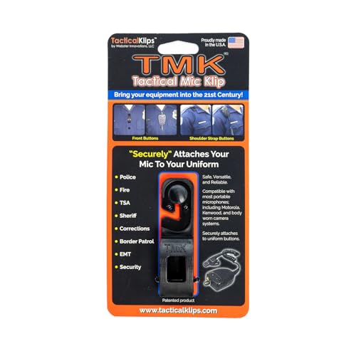 TMK - Tactical Mic Klip | Two-Way Radio Microphone Clip for First Responder Uniforms - style: 1 Pack