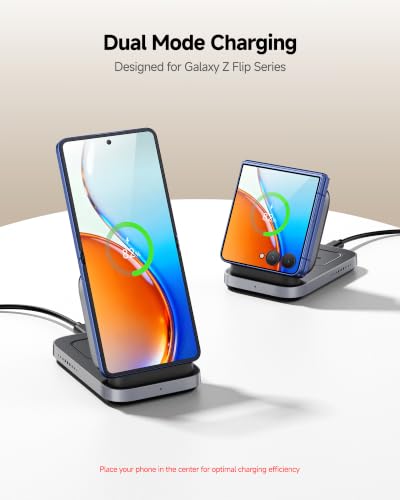Wireless Charger for Z Flip 8/7, 3-in-1 Charging Station for Galaxy Watch | Foldable Portable, for Z Flip 8/7/7 FE/6/5/4/Z Fold8, for Samsung Watch 8 Classic/8/Ultra/7/FE/6, SwanScout 713F, NO Adapter