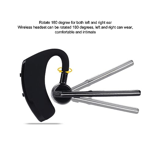 Sanpyl Bluetooth Single Ear (Monaural) Headset, Hands, Caller Registration Number & Voice Activated answering, 9 Hours Call, 1 to 2, Adjustable Microphone, Ergonomic Design