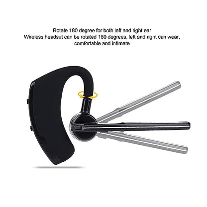 Sanpyl Bluetooth Single Ear (Monaural) Headset, Hands, Caller Registration Number & Voice Activated answering, 9 Hours Call, 1 to 2, Adjustable Microphone, Ergonomic Design
