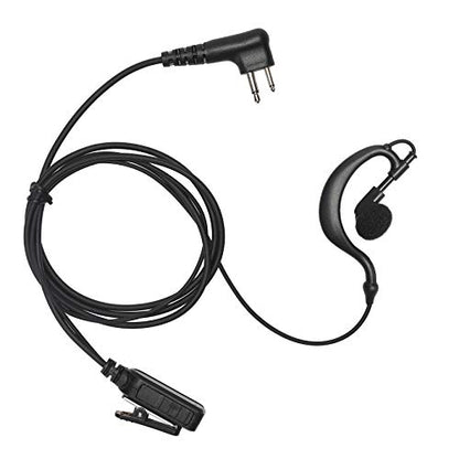 CLS1110 CLS1410 Earpiece Compatible with Motorola Radio CP200 GP300 GP2000 Walkie Talkie with PTT Mic 2 Pin Headset Single-Wire Surveillance Kit (G-Shaped) - style: G-shaped