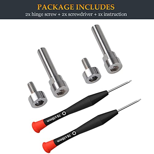 QuietComfort 35 Hinge Screws Fit Great QC35 Hex Screw, Metal Hinge Swivel Screw Hinge Pin Parts Replacement for Bose QuietComfort 35 II/QC35 II/QC35 I/QC45/QC45 SE/QC25/QC Wireless Headphones (Silver) - color: Silver