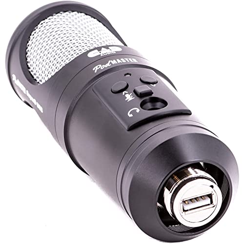 CAD PM1300 PodMaster™ SuperD usb Professional Broadcast / Podcasting Microphone with SuperD VOG Dynamic Capsule, supplied with Broadcast Boom Mic Stand, Black - style: PodMaster SuperD USB