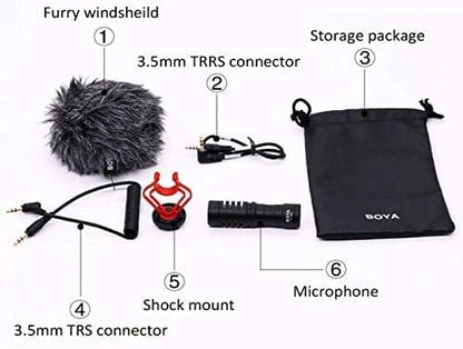 BOYA by-MM1 Shotgun Video Microphone, Universal Compact On-Camera Mini Recording Mic, Directional Condenser for DSLR, Camcorder, iPhone, Android Smartphones, Mac, Tablet
